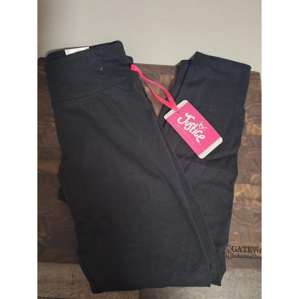 Justice Medium(10)  Solid Black Leggings NWT